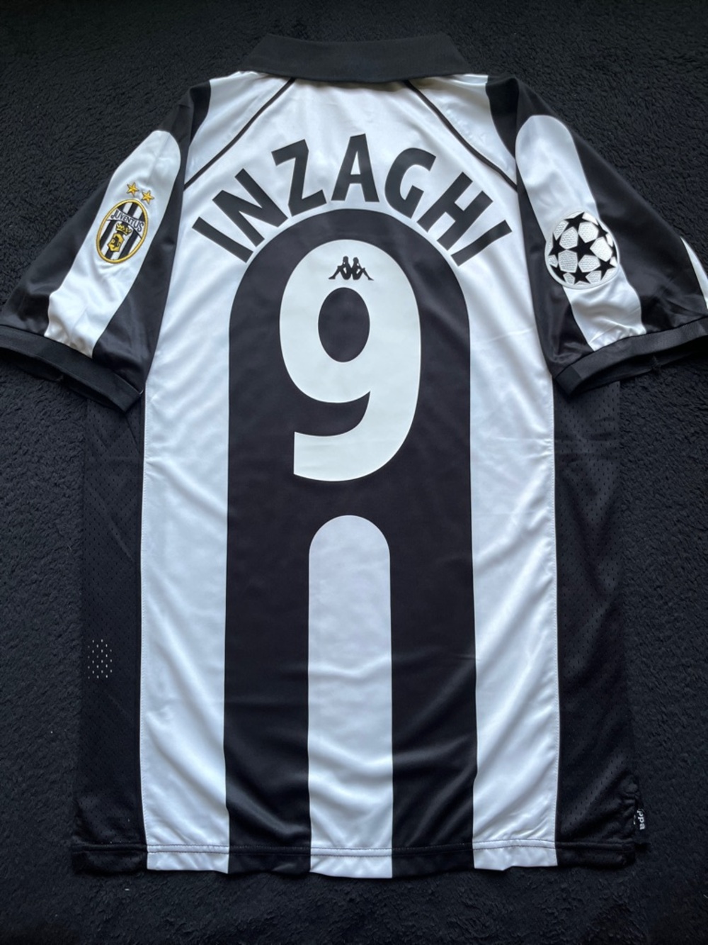Inzaghi #9 Juventus Retro Soccer Jersey Home UCL 1997/1998